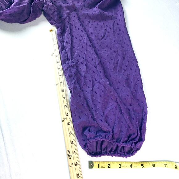 New Torrid Purple Clip Dot Chiffon Midi Dress Women's 2X /18-20 Plus Whimsygoth - Picture 12 of 15